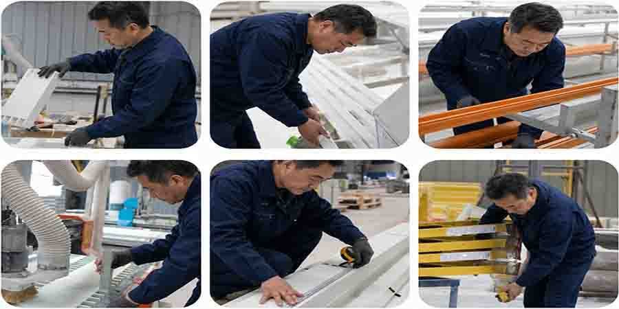 Quality Control Mechanical load testing under ASTM D790 standards for FRP grating deflection verification.